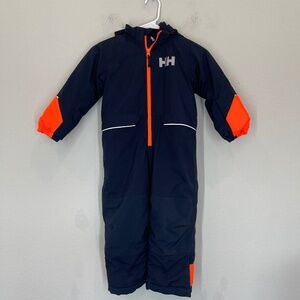 Helly Hansen Insulated Snow Suit Kids Size 110/5 Blue Ski Winter One Piece